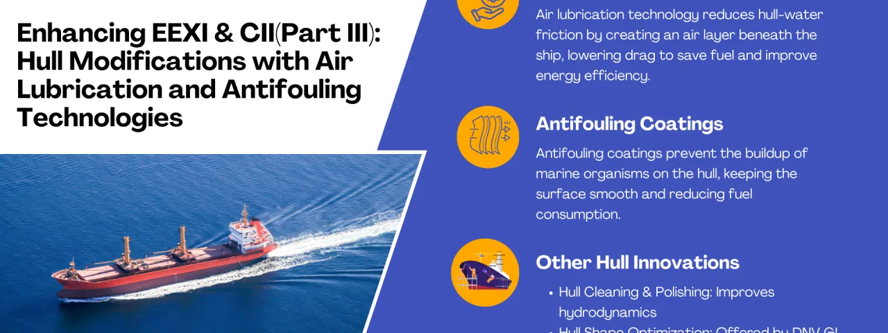 Enhancing EEXI & CII(Part III): Hull Modifications with Air Lubrication and Antifouling Technologies